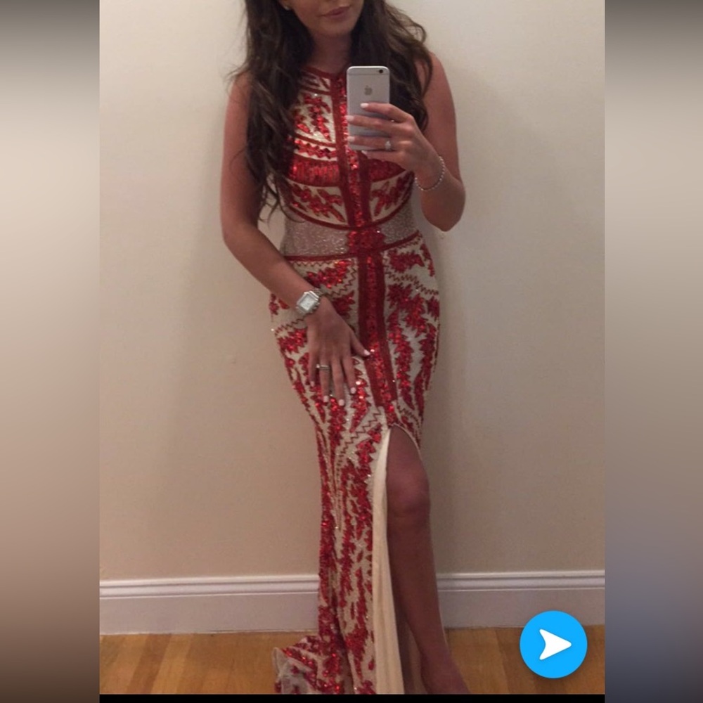Beaded evening gown